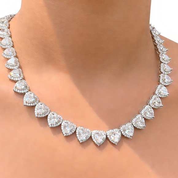 Silver Heart Necklace 16inch